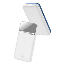 УМБ Baseus Magnetic 1in2 10000mAh 20W 3A QC3.0+PD3.0 с Беспроводной зарядкой Qi 10W Белый
