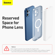 УМБ Baseus Magnetic 1in2 10000mAh 20W 3A QC3.0+PD3.0 с Беспроводной зарядкой Qi 10W Белый