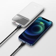 УМБ Baseus Magnetic 1in2 10000mAh 20W 3A QC3.0+PD3.0 с Беспроводной зарядкой Qi 10W Белый