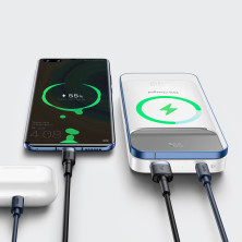 УМБ Baseus Magnetic 1in2 10000mAh 20W 3A QC3.0+PD3.0 с Беспроводной зарядкой Qi 10W Белый