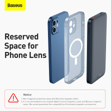УМБ Baseus Magnetic 1in2 10000mAh 20W 3A QC3.0+PD3.0 с Беспроводной зарядкой Qi 10W Синий
