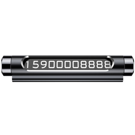Автовизитка парковочная карта Baseus Metal Temporary Parking Number Plate Черный