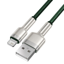 Кабель Baseus Cafule Metal Cable USB to Lightning 2.4A 1m Зелений