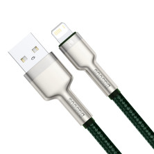 Кабель Baseus Cafule Metal Cable USB to Lightning 2.4A 2m Зеленый