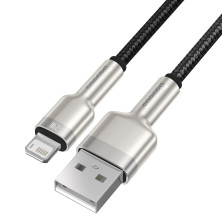 Кабель Baseus Cafule Metal Cable USB to Lightning 2.4A 0.25m Черный