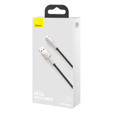Кабель Baseus Cafule Metal Cable USB to Lightning 2.4A 0.25m Черный
