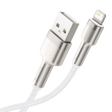 Кабель Baseus Cafule Metal Cable USB to Lightning 2.4A 2m Білий