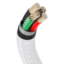 Кабель Baseus Cafule Metal Cable USB to Lightning 2.4A 2m Білий