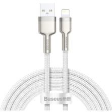 Кабель Baseus Cafule Metal Cable USB to Lightning 2.4A 2m Білий