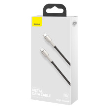 Кабель Baseus Cafule Metal Cable Type-C to Type-C 100W 20V 5A 2m Черный
