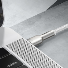 Кабель Baseus Cafule Metal Cable Type-C to Type-C 100W 20V 5A 2m Белый