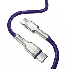Кабель Baseus Cafule Metal Cable Type-C to Type-C 100W 20V 5A 1m Фиолетовый