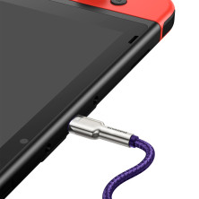 Кабель Baseus Cafule Metal Cable Type-C to Type-C 100W 20V 5A 1m Фиолетовый