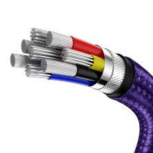 Кабель Baseus Cafule Metal Cable Type-C to Type-C 100W 20V 5A 1m Фиолетовый