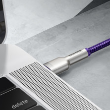 Кабель Baseus Cafule Metal Cable Type-C to Type-C 100W 20V 5A 1m Фиолетовый