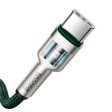 Кабель Baseus Cafule Metal Cable Type-C to Type-C 100W 20V 5A 1m Зеленый