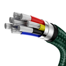 Кабель Baseus Cafule Metal Cable Type-C to Type-C 100W 20V 5A 1m Зеленый