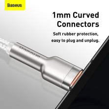 Кабель Baseus Cafule Metal Cable USB to Type-C 40W 5A 1m Белый