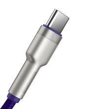 Кабель Baseus Cafule Metal Cable USB to Type-C 40W 5A 2m Фіолетовий