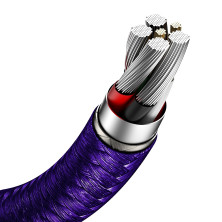 Кабель Baseus Cafule Metal Cable USB to Type-C 40W 5A 2m Фіолетовий