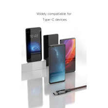 Кабель Baseus C-shaped Light Intelligent power-off Cable USB to Type-C QC3.0 3A 1m Черный