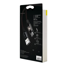 Кабель Baseus C-shaped Light Intelligent power-off Cable USB to Type-C QC3.0 3A 1m Черный