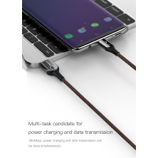 Кабель Baseus C-shaped Light Intelligent power-off Cable USB to Type-C QC3.0 3A 1m Черный