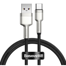 Кабель Baseus Cafule Metal Cable USB to Type-C 40W 5A 1m Чорний