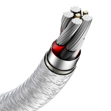 Кабель Baseus Cafule Metal Cable USB to Type-C 40W 5A 2m Белый