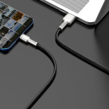 Кабель Baseus Cafule Metal Cable USB to Type-C 40W 5A 0.25m Чорний