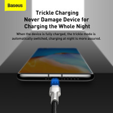 Кабель Baseus Cafule Metal Cable USB to Type-C 40W 5A 0.25m Чорний