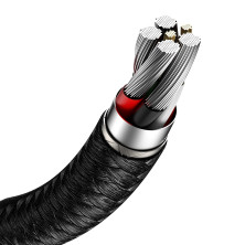 Кабель Baseus Cafule Metal Cable USB to Type-C 40W 5A 0.25m Чорний
