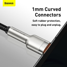 Кабель Baseus Cafule Metal Cable USB to Type-C 40W 5A 0.25m Чорний