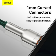 Кабель Baseus Cafule Metal Cable USB to Type-C 40W 5A 1m Зеленый