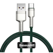 Кабель Baseus Cafule Metal Cable USB to Type-C 40W 5A 1m Зелений