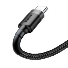 Кабель Baseus Cafule Cable USB to Type-C QC3.0 3A 1m Чорний