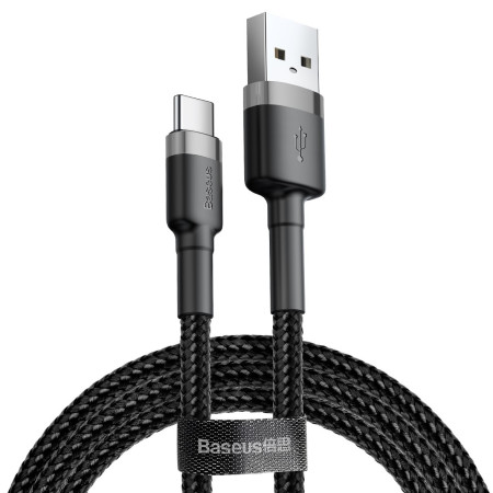 Кабель Baseus Cafule Cable USB to Type-C QC3.0 3A 1m Чорний