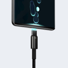 Кабель Baseus Tungsten Gold Fast Charging Data Cable USB to Type-C 66W 11V 6A 2m Чорний