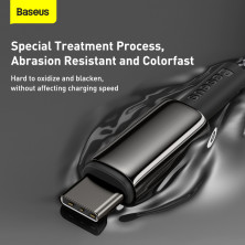 Кабель Baseus Tungsten Gold Fast Charging Data Cable Type-C to Type-C 100W 20V 5A 2m Черный