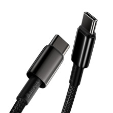 Кабель Baseus Tungsten Gold Fast Charging Data Cable Type-C to Type-C 100W 20V 5A 2m Черный
