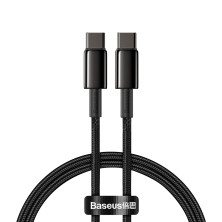 Кабель Baseus Tungsten Gold Fast Charging Data Cable Type-C to Type-C 100W 20V 5A 1m Черный