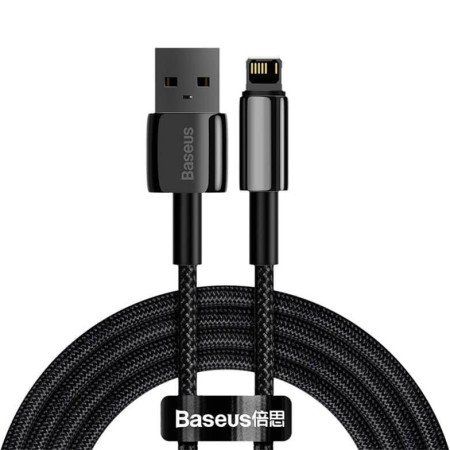 Кабель Baseus Tungsten Gold Fast Charging Data Cable USB to Lightning 2.4A 2m Черный
