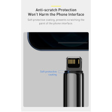 Кабель Baseus Tungsten Gold Fast Charging Data Cable USB to Lightning 2.4A 1m Чорний