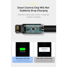 Кабель Baseus Tungsten Gold Fast Charging Data Cable USB to Lightning 2.4A 1m Чорний