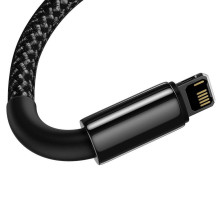Кабель Baseus Tungsten Gold Fast Charging Data Cable USB to Lightning 2.4A 1m Чорний