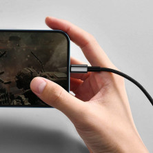Кабель Baseus Tungsten Gold Fast Charging Data Cable USB to Lightning 2.4A 1m Чорний