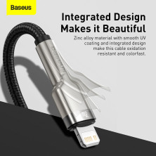 Кабель Baseus Cafule Metal Cable Type-C to Lightning PD 20W 2.4А 1m Чорний