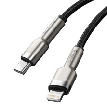 Кабель Baseus Cafule Metal Cable Type-C to Lightning PD 20W 2.4А 1m Чорний