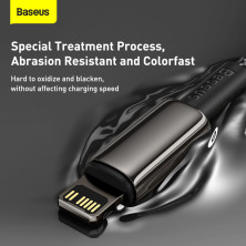 Кабель Baseus Tungsten Gold Fast Charging Data Cable Type-C to Lightning PD 20W 2.4А 2m Черный