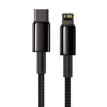 Кабель Baseus Tungsten Gold Fast Charging Data Cable Type-C to Lightning PD 20W 2.4А 2m Черный